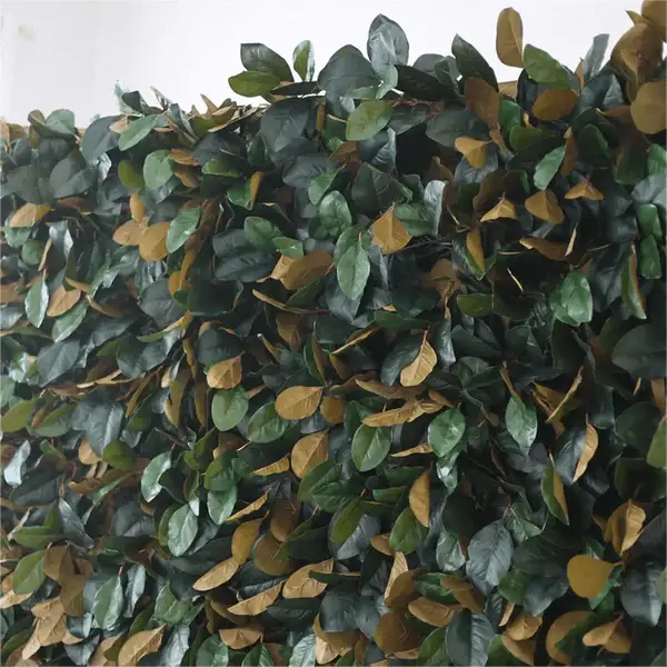 Side angle of realistic decorative flower wall with layered textures