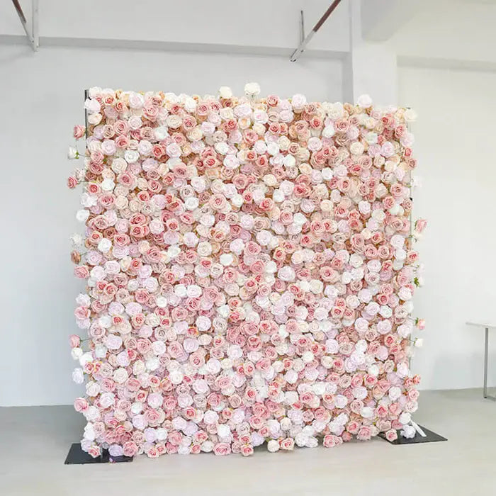 Blush rose heads in various pastel tones in a romantic floral display