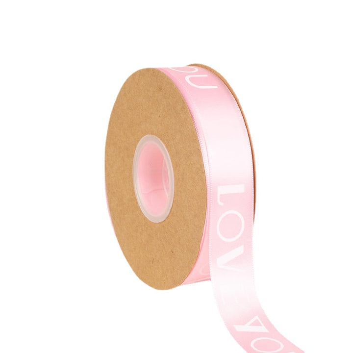 I LOVE YOU Polyester Satin Ribbon (25mmx50Yd) is a delightful addition to your valentine's day bouquets collection.