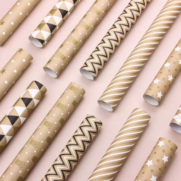 Classic kraft paper wrapping for gifts and flowers.