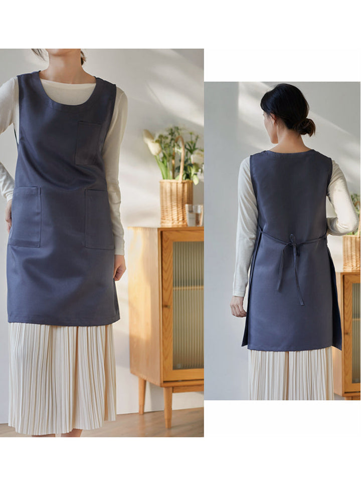 Japanese Style Thick Polyester Apron for Women