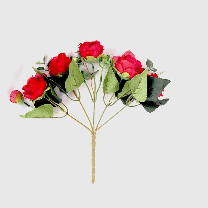 1 Bouquet 9 heads Artificial Flowers Peony Tea Rose Autumn Silk Fake Flowers for DIY Living Room Home Garden Wedding Decoration, perfect as artificial flower.