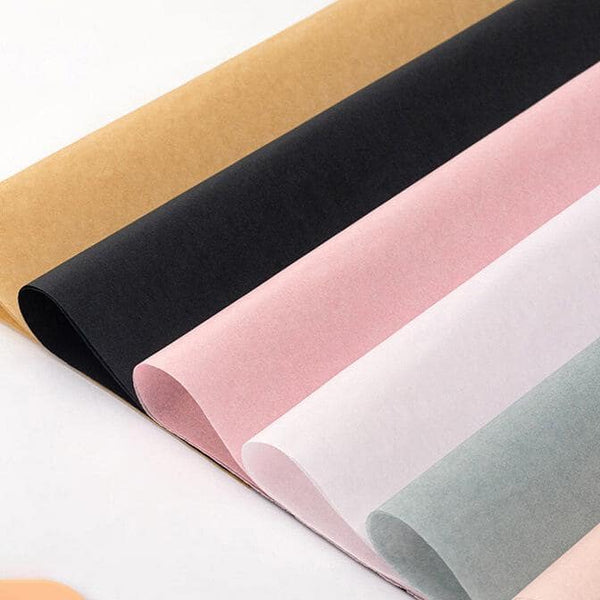 Chic pastel sheer tissue wrapping paper in elegant tones