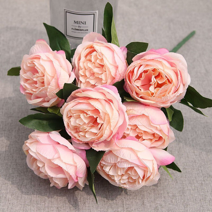 10-Head Artificial Peony Fake Flower Bouquet, perfect as silk artificial flowers.