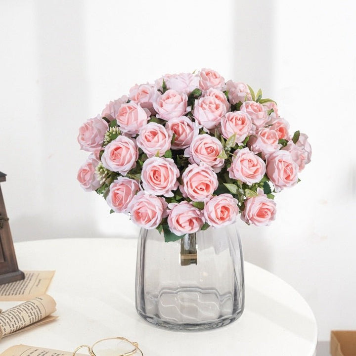 10 Heads Artificial Flowers Silk Roses Bouquet, perfect as artificial flower.