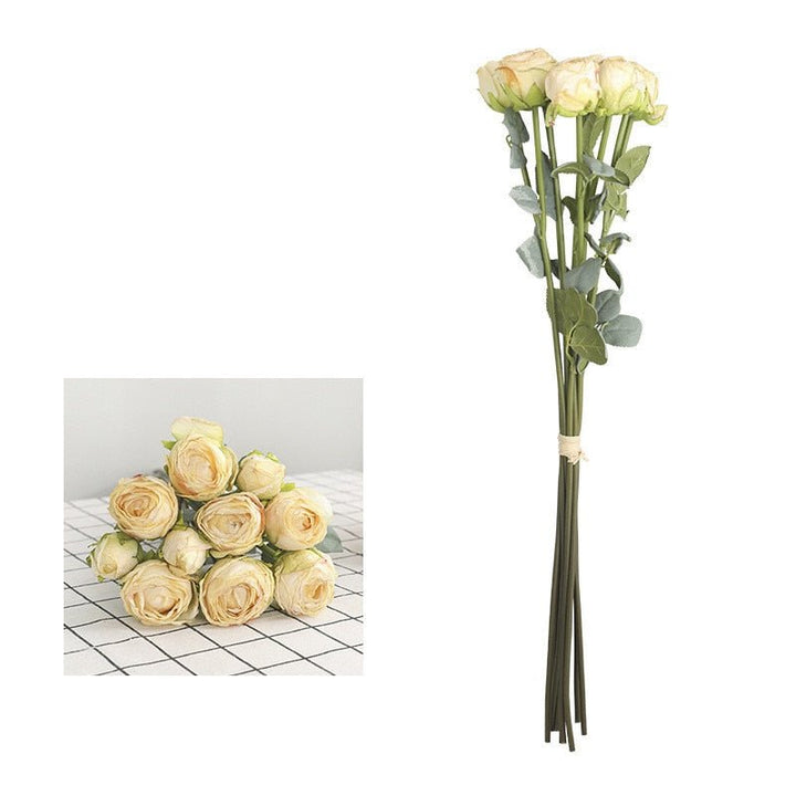 10 Heads Artificial Long Stem Ranunculus Flower, perfect as silk flower.