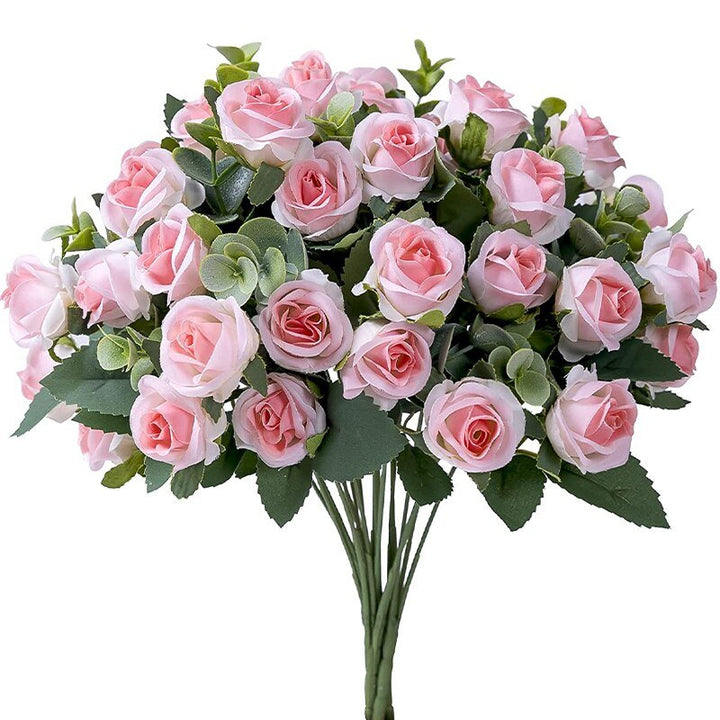 10 Heads Artificial Silk Rose Bouquet Flower, perfect as flower stem.