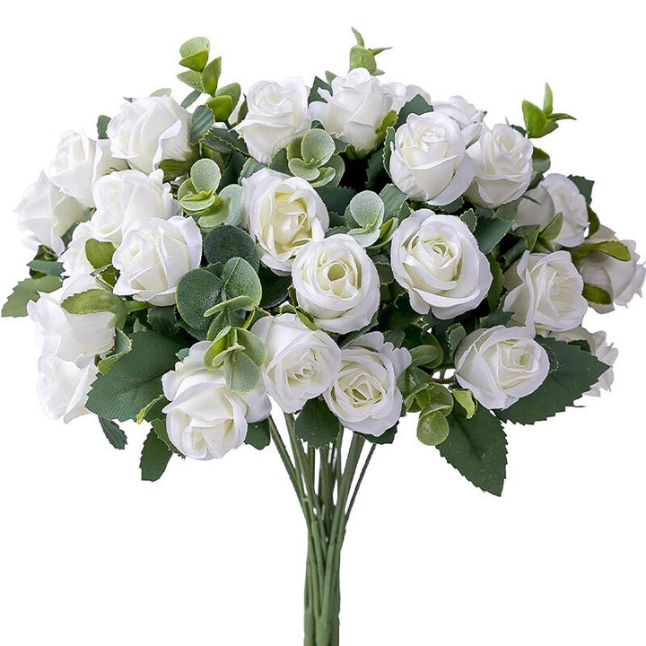 10 Heads Artificial Silk Rose Bouquet Flower, perfect as silk flower.