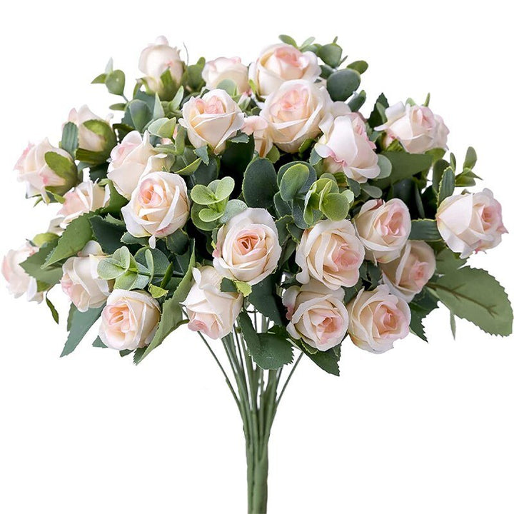 10 Heads Artificial Silk Rose Bouquet Flower, perfect as flower stem.