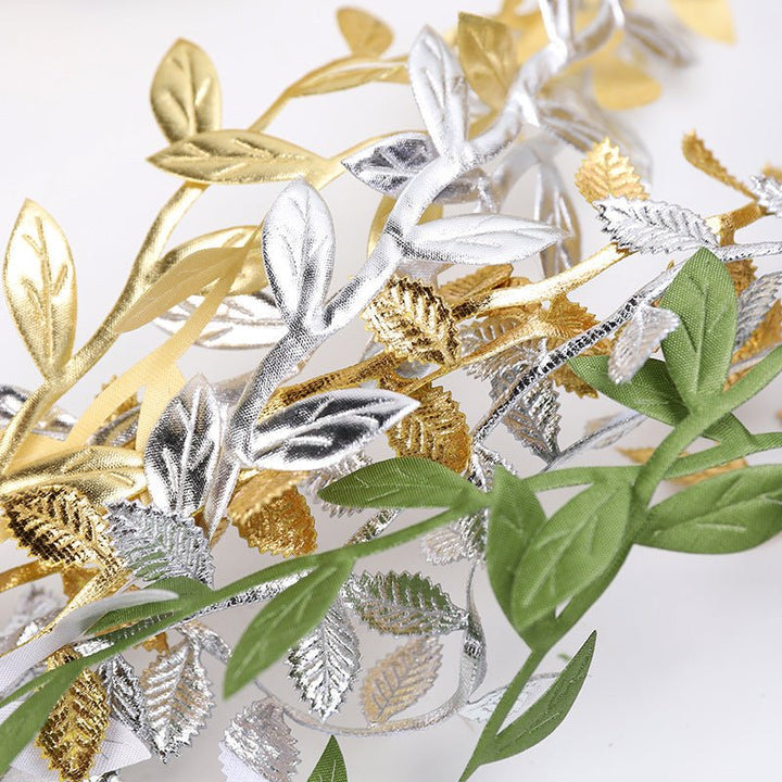 10 Meters Golden Silver Leaf Ribbon for Crafts