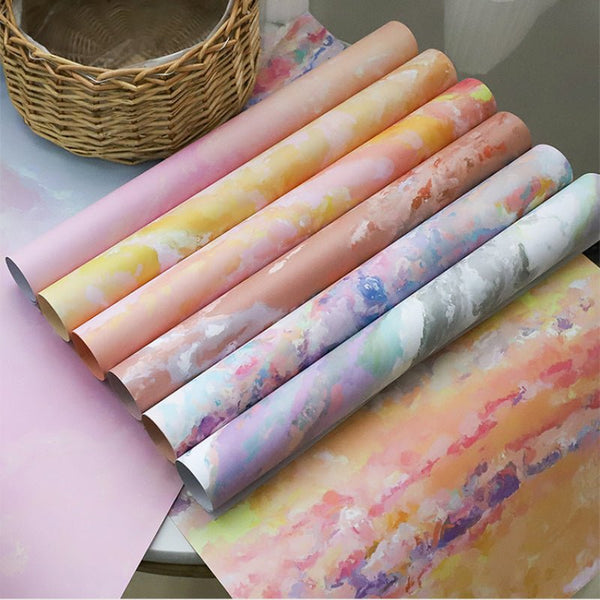 10 Pcs Abstract Art Wrapping Paper for Flowers