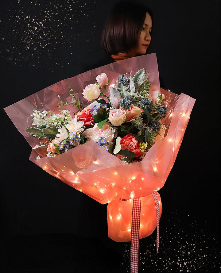 10 Sheets Cellophane Paper for Bouquets with LED Lights