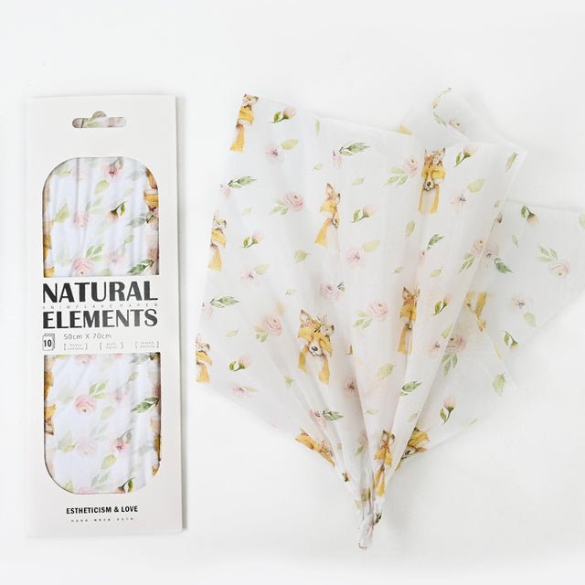 10 Sheets Nature Printing Soft Florsit Tissue Paper