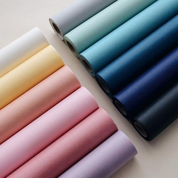 10 Yards Korean Style Solid Color Kraft Paper Roll for Bouquets