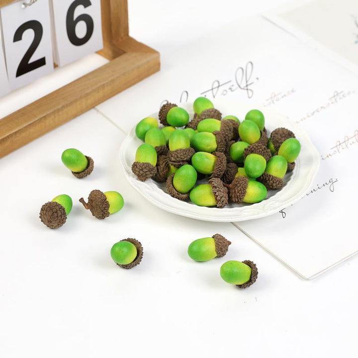 100pcs Artificial Mini Acorns for Crafts is a perfect addition to your florist supplies collection.