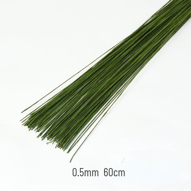 100pcs Green Floral Wire for Flowers Floral Stems Floral Design Supplies