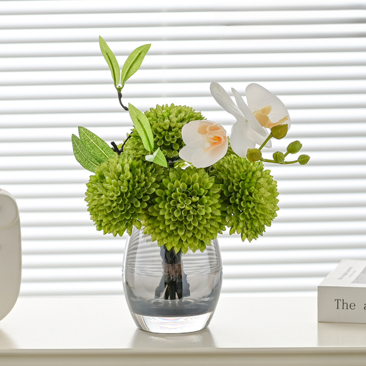 Artificial Bouquet with Glass Vase, perfect as flower stem.