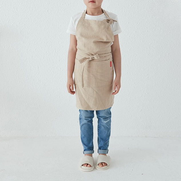 Linen Apron with Pockets for Children