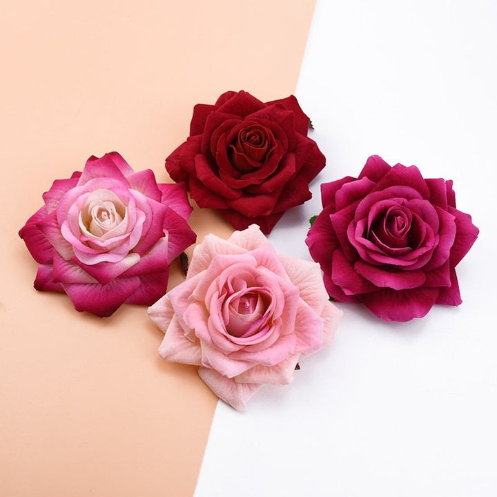 10CM Artificial Roses Flower Heads for DIY Craft Pack 10 is a perfect addition to your decorative floral collection.