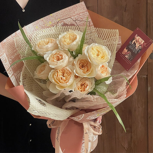 Artistic Newspaper Flower Wrap Paper Pack 10 (38x58cm)