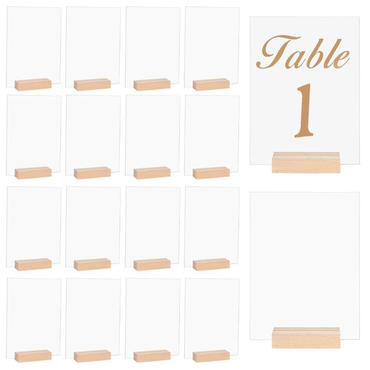 10Pcs Blank Acrylic Table Number Signs