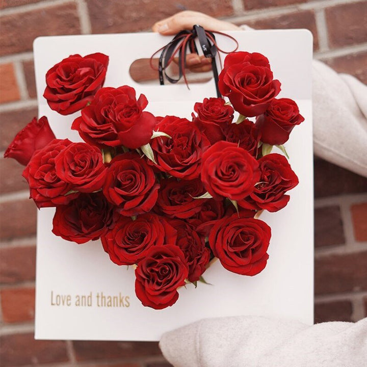 10Pcs Heart Cardboard Flower Bouquet Bags is a delightful addition to your valentine flower collection.