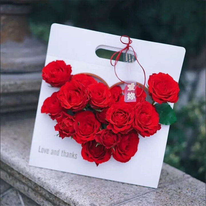 10Pcs Heart Cardboard Flower Bouquet Bags is a delightful addition to your valentine flower collection.