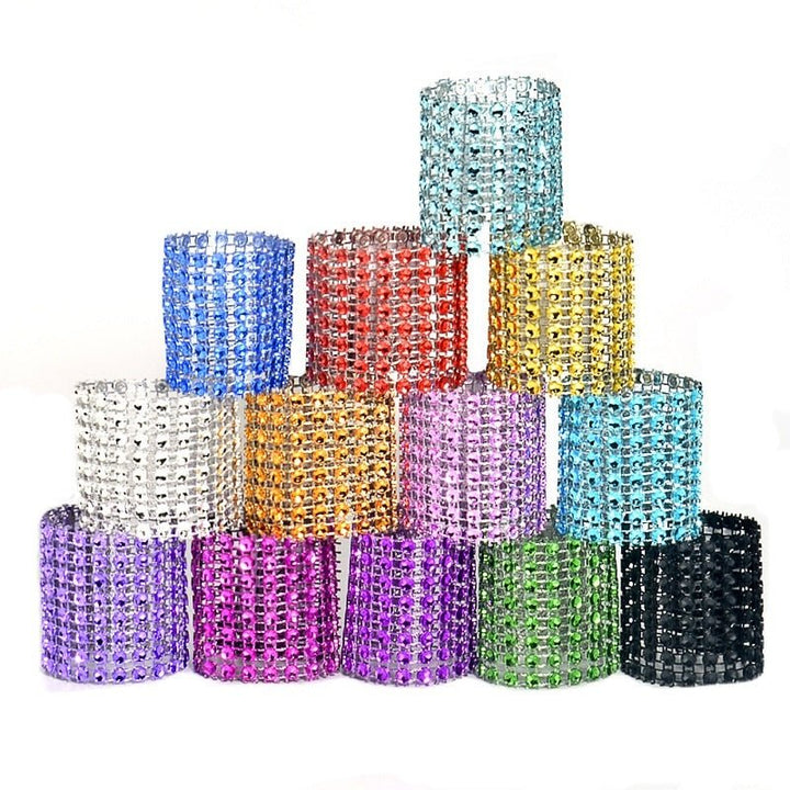 10pcs Rhinestone Party Napkin Rings