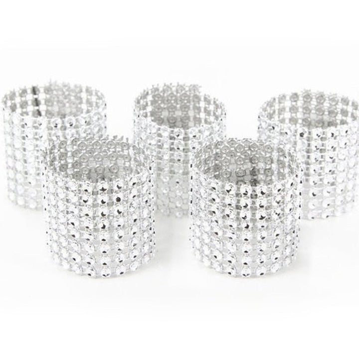 10pcs Rhinestone Party Napkin Rings