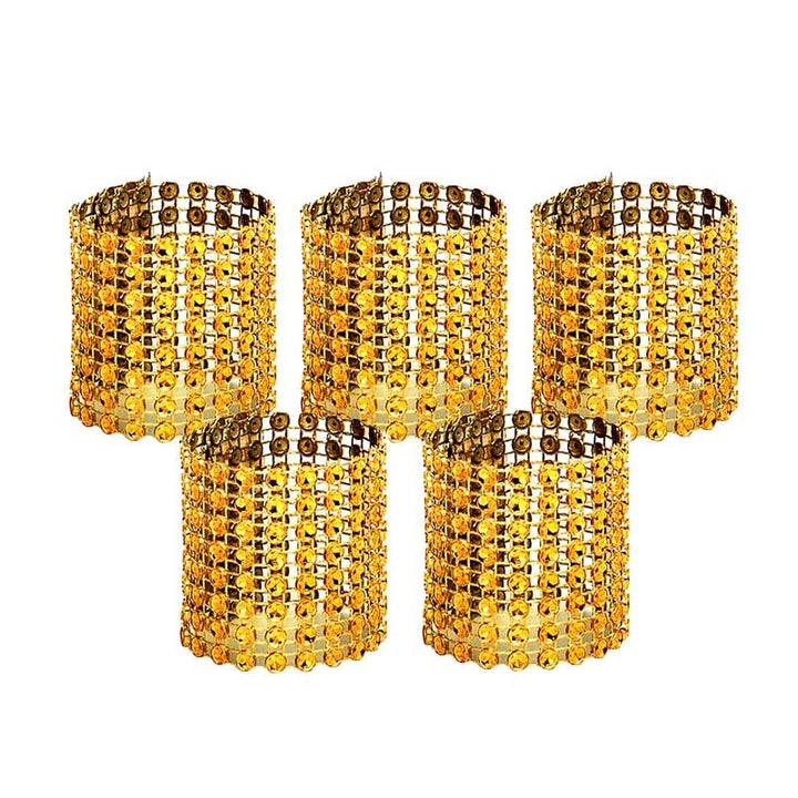 10pcs Rhinestone Party Napkin Rings