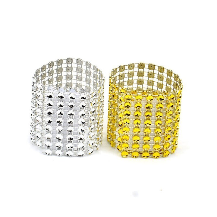 10pcs Rhinestone Party Napkin Rings