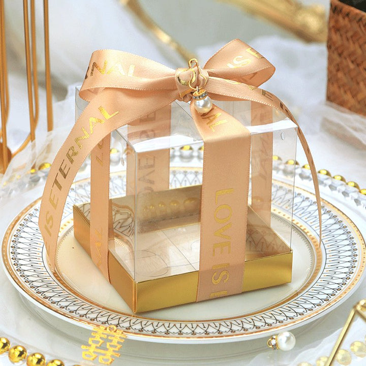 10 pieces of hobby lobby gift boxes for Pink Wedding Sugar Chocolate, each measuring 5x5x5cm.