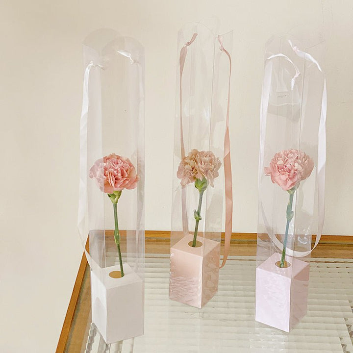 10pcs Transparent PVC Single Flower Wrapping Box is a delightful addition to your valentine's day flowers collection.