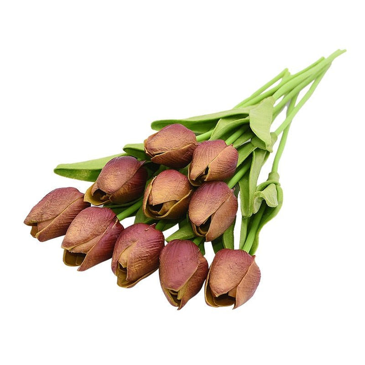 10pcs Tulip Artificial Flower for Home Decor, perfect as faux flowers.