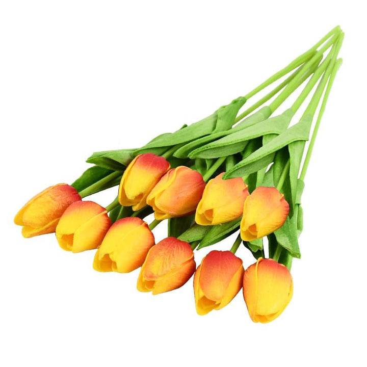 10pcs Tulip Artificial Flower for Home Decor, perfect as silk flower.