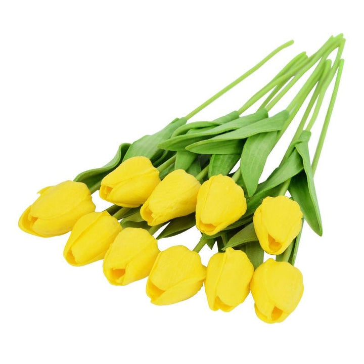 10pcs Tulip Artificial Flower for Home Decor, perfect as flower stem.