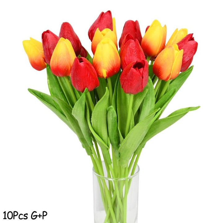 10pcs Tulip Artificial Flower for Home Decor, perfect as florist fake flowers.