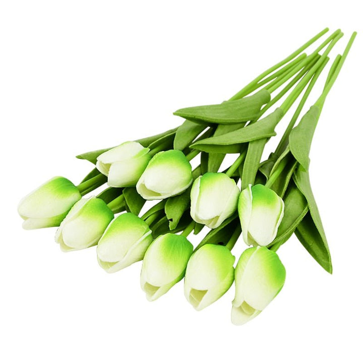 10pcs Tulip Artificial Flower for Home Decor, perfect as silk flower.