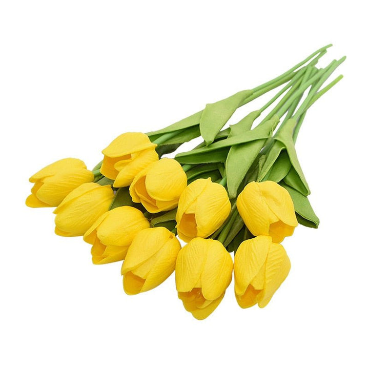 10pcs Tulip Artificial Flower for Home Decor, perfect as artificial flowers.