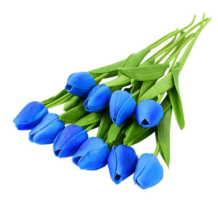 10pcs Tulip Artificial Flower for Home Decor, perfect as silk flower.