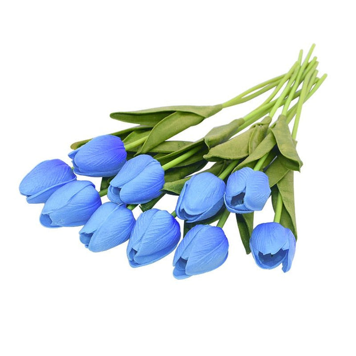 10pcs Tulip Artificial Flower for Home Decor, perfect as silk flowers.