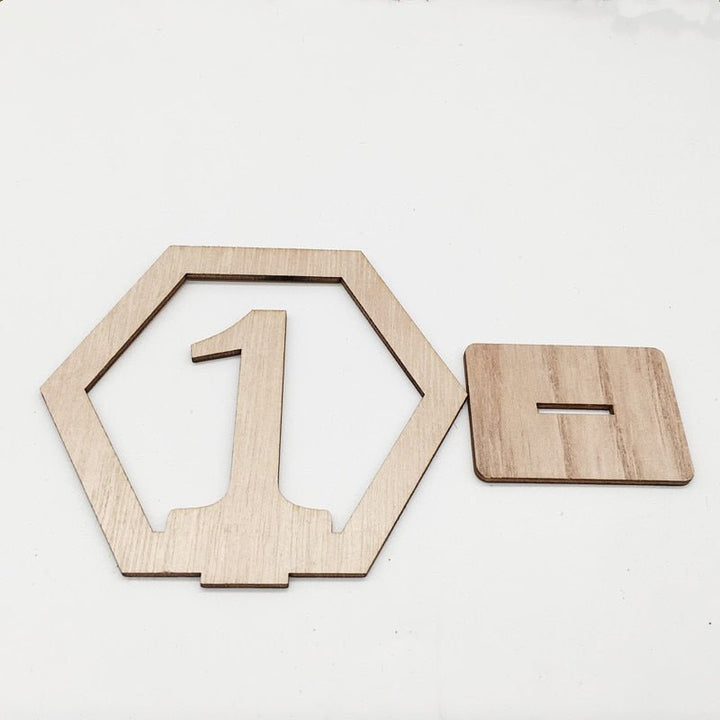 10pcs Wooden Table Number Sign