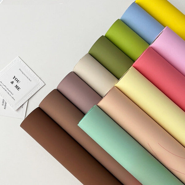 11 Yards Waterproof Solid-colored Matte Florist Paper Roll