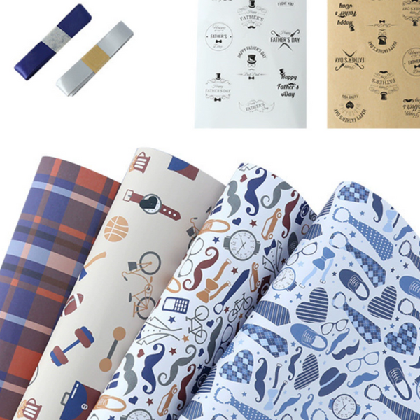 Premium business-inspired wrapping paper for Father’s Day gifts.