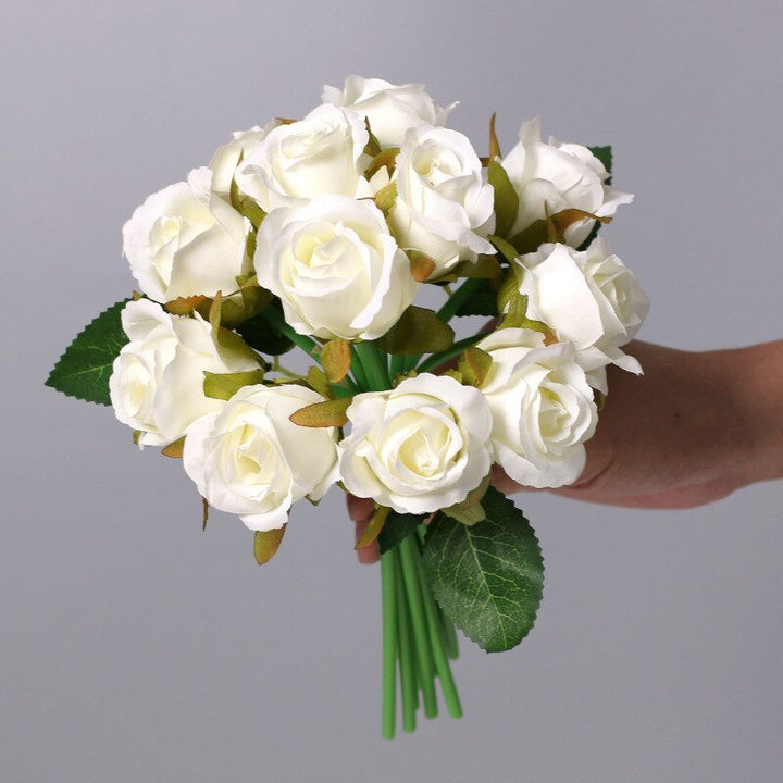 12pcs Artificial Silk Roses Flower Bouquet, perfect as artificial flower.