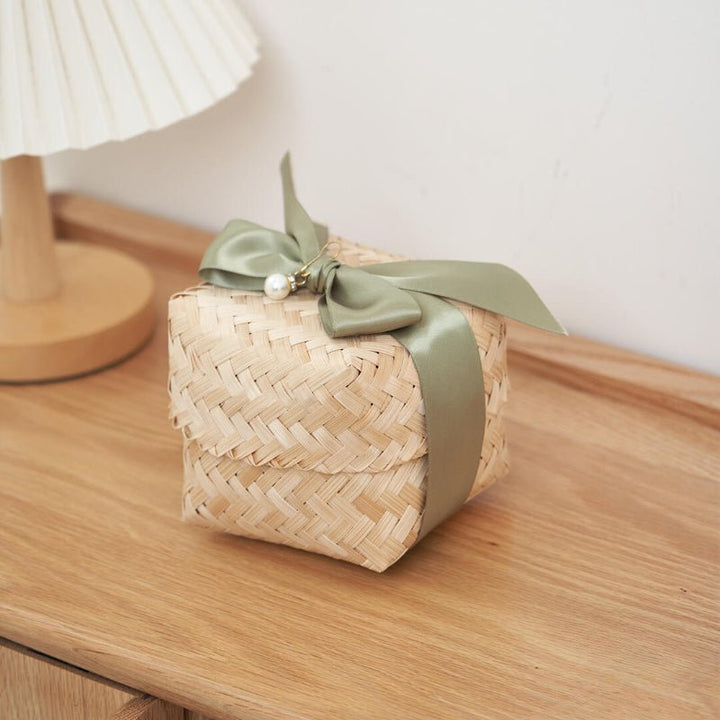 lucky bamboo wedding souvenir 12Pcs Handmade Bamboo Favor Box with