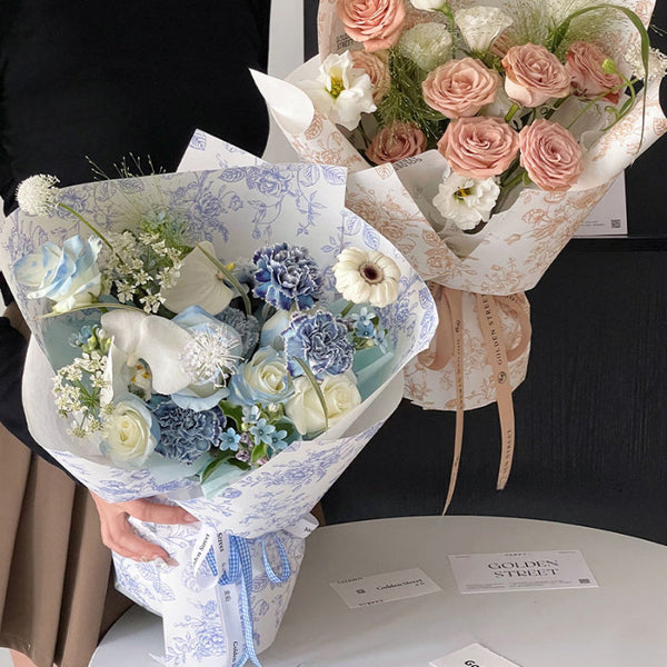 Vintage Floral Printed Florist Paper Sheets Pack 20 (38x50cm)