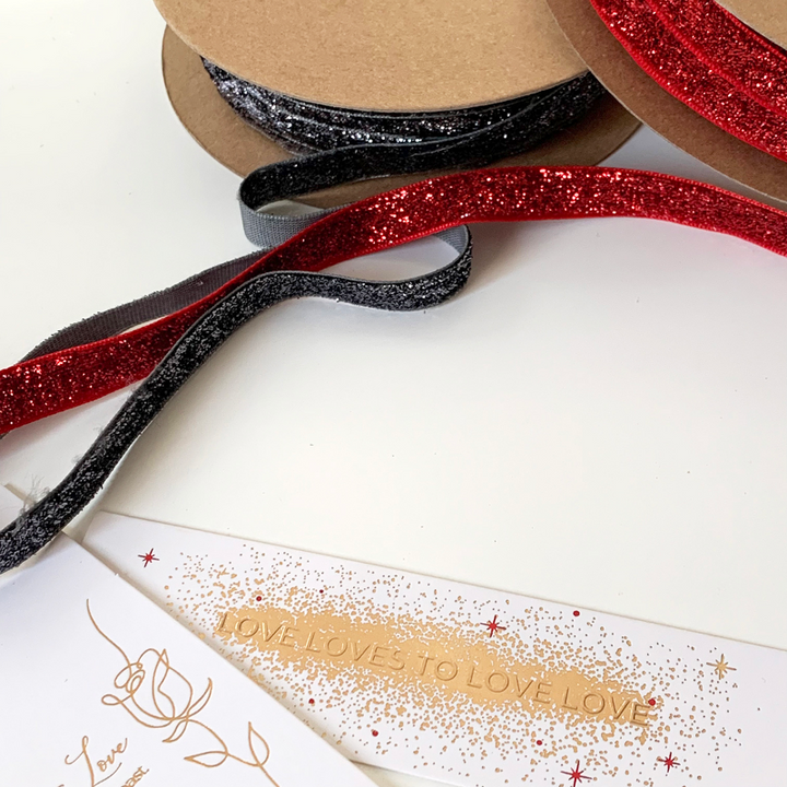 Glitter Sequins Velvet Ribbon (10mmx20m)