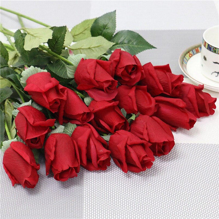 15pcs Artificial Flower Rose Buds Long Stem, perfect as artificial flower.