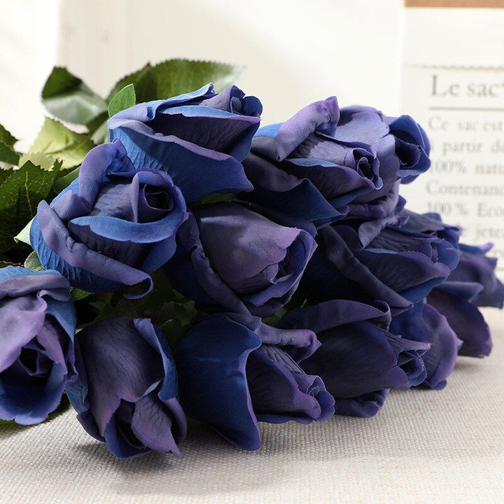 15pcs Artificial Flower Rose Buds Long Stem, perfect as faux flowers.